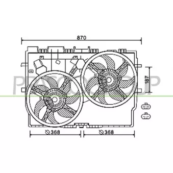 Ventilateur, refroidissement du moteur PRASCO OEM 1358012080