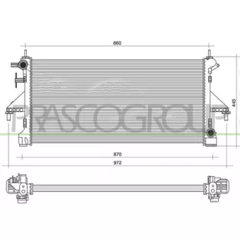 PRASCO FT930R009 - Radiateur, refroidissement du moteur