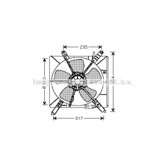 Ventilateur, refroidissement du moteur PRASCO [HD7503]