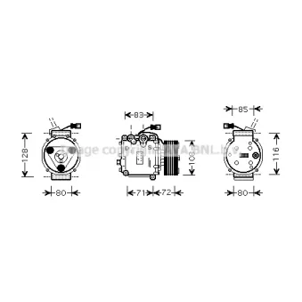 PRASCO HDK168 - Compresseur, climatisation