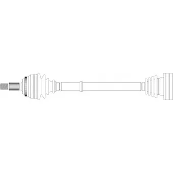 Arbre de transmission arrière droit GENERAL RICAMBI AU3162