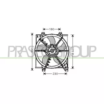 PRASCO HN016F001 - Ventilateur, refroidissement du moteur