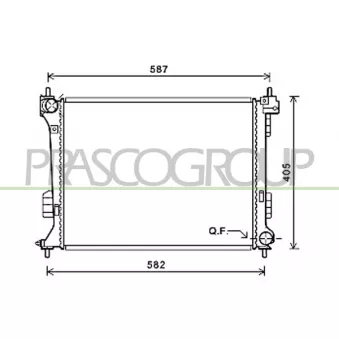 Radiateur, refroidissement du moteur PRASCO OEM 253101J000