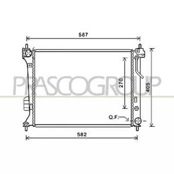 Radiateur, refroidissement du moteur PRASCO OEM 253101J050
