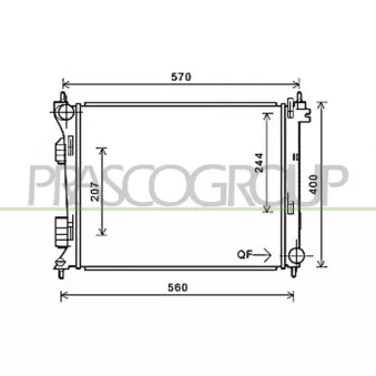 Radiateur, refroidissement du moteur PRASCO HN202R004