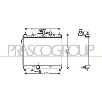 Radiateur, refroidissement du moteur PRASCO HN330R005