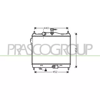 Radiateur, refroidissement du moteur PRASCO HN331R005