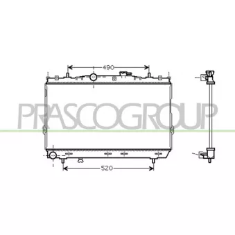 PRASCO HN624R005 - Radiateur, refroidissement du moteur