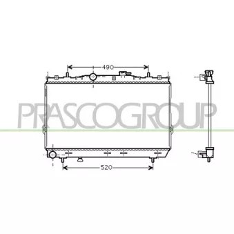 Radiateur, refroidissement du moteur PRASCO OEM 253102C006