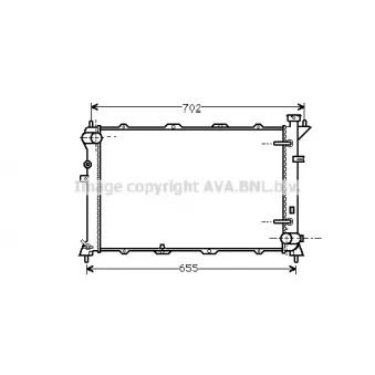 PRASCO HY2025 - Radiateur, refroidissement du moteur