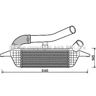 PRASCO HY4228 - Intercooler, échangeur