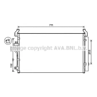 Condenseur, climatisation PRASCO [HY5360D]