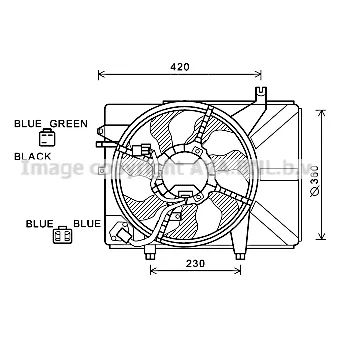 PRASCO HY7548 - Ventilateur, refroidissement du moteur