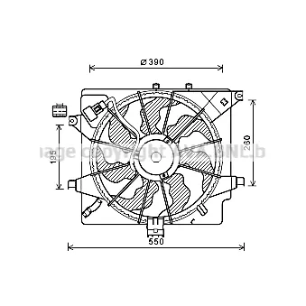 PRASCO HY7563 - Ventilateur, refroidissement du moteur