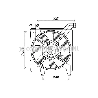 Ventilateur, refroidissement du moteur PRASCO [HY7568]