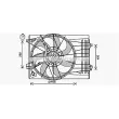 Ventilateur, refroidissement du moteur PRASCO [HY7572]