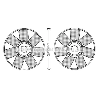 PRASCO IVB121 - Roue du souffleur, refroidissementdu moteur