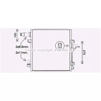 PRASCO JE5076 - Condenseur, climatisation