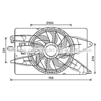 Ventilateur, refroidissement du moteur PRASCO [JE7073]