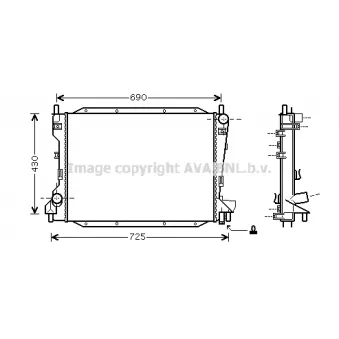 PRASCO JRA2035 - Radiateur, refroidissement du moteur