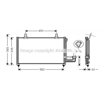 Condenseur, climatisation PRASCO [KA5013]