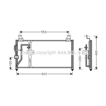 Condenseur, climatisation PRASCO [KA5094]