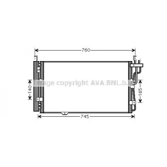 Condenseur, climatisation PRASCO [KA5104D]