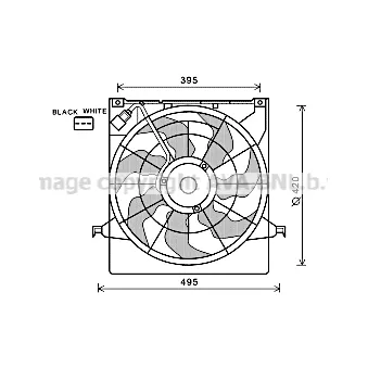 Ventilateur, refroidissement du moteur PRASCO [KA7522]