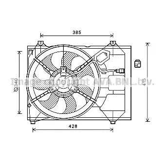 Ventilateur, refroidissement du moteur PRASCO [KA7533]