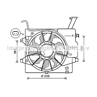 Ventilateur, refroidissement du moteur PRASCO [KA7536]