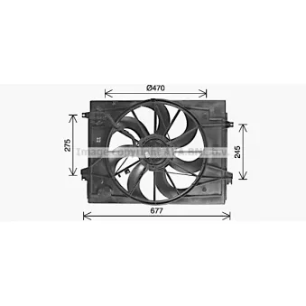 Ventilateur, refroidissement du moteur PRASCO [KA7544]