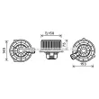 Moteur électrique, pulseur d'air habitacle PRASCO [KA8243]