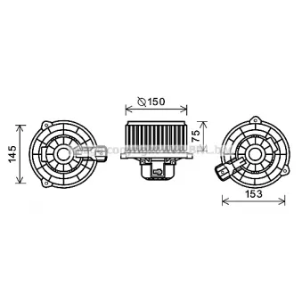 Moteur électrique, pulseur d'air habitacle PRASCO [KA8243]