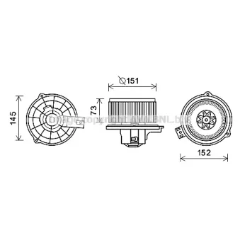 Moteur électrique, pulseur d'air habitacle PRASCO [KA8266]
