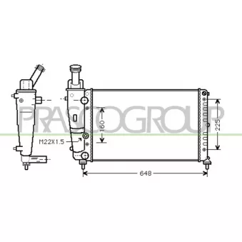 Radiateur, refroidissement du moteur PRASCO OEM 71736189
