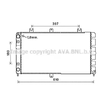 PRASCO LA2022 - Radiateur, refroidissement du moteur