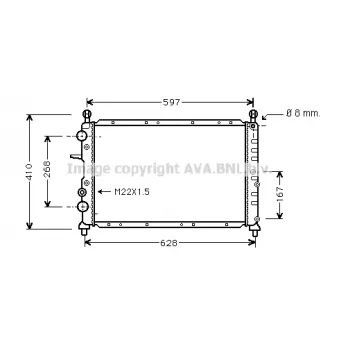 PRASCO LC2073 - Radiateur, refroidissement du moteur