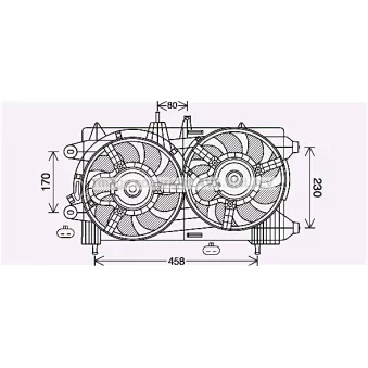 Ventilateur, refroidissement du moteur PRASCO [LC7503]