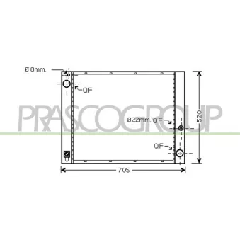 Radiateur, refroidissement du moteur PRASCO LR790R002