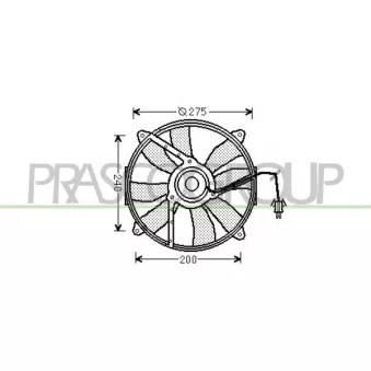 Ventilateur, refroidissement du moteur PRASCO ME025F004
