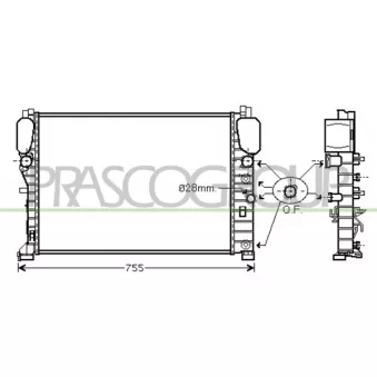 Radiateur, refroidissement du moteur PRASCO ME039R004 pour MERCEDES-BENZ CLASSE E E 220 CDI - 170cv