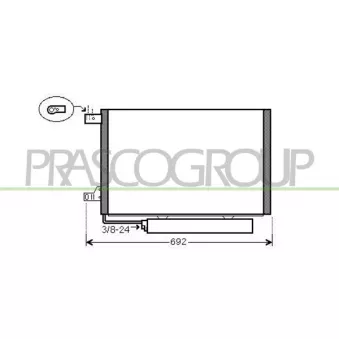 Condenseur, climatisation PRASCO OEM a1695000054