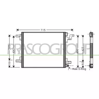 Condenseur, climatisation PRASCO OEM A1638300070