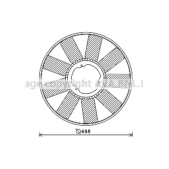 PRASCO MEB276 - Roue du souffleur, refroidissementdu moteur