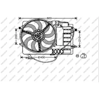 Ventilateur, refroidissement du moteur PRASCO OEM 1475577