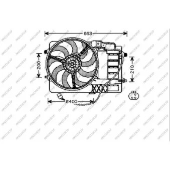 PRASCO MN304F002 - Ventilateur, refroidissement du moteur