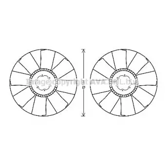 PRASCO MNB084 - Roue du souffleur, refroidissementdu moteur