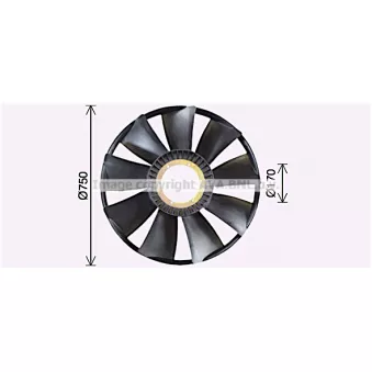 PRASCO MNB118 - Roue du souffleur, refroidissementdu moteur