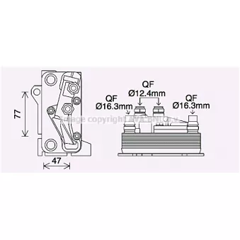 PRASCO MS3714 - Radiateur d'huile de boîte automatique