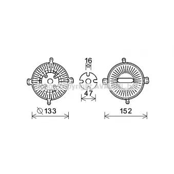Embrayage, ventilateur de radiateur PRASCO [MSC523]